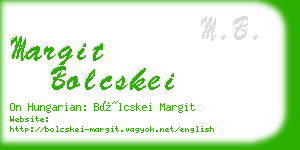 margit bolcskei business card